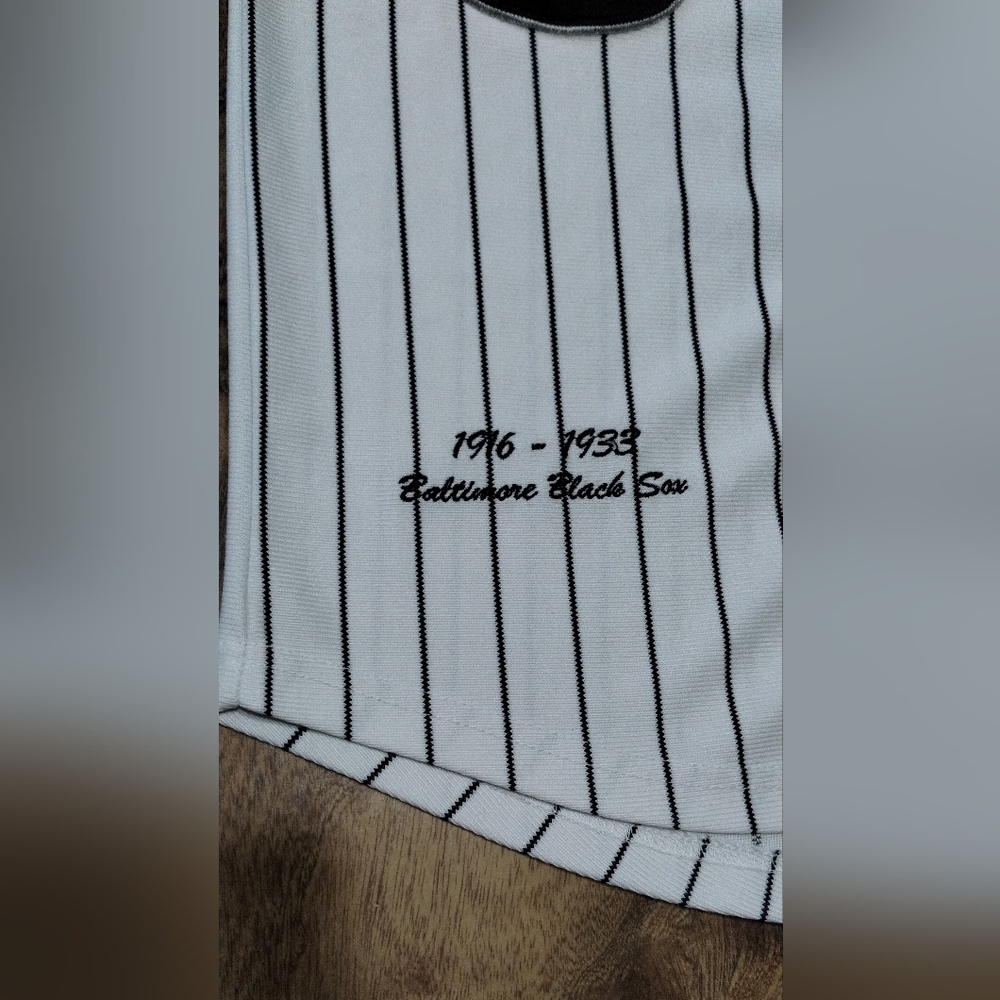 Baltimore Black Sox League Full Button Pinstripe Jersey Size (SX) - Picture 5 of 11